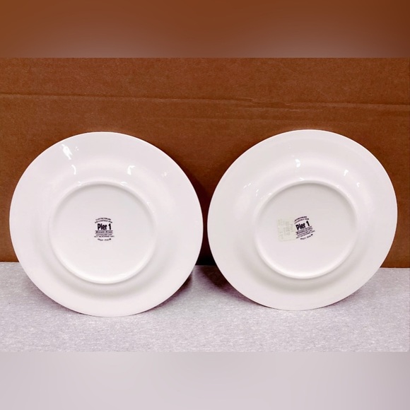 Pier 1 Mosaic Fruit Fall Dinner/Serving Plates~ Earthenware Italy~ Set of 2~ 10" - Picture 5 of 11